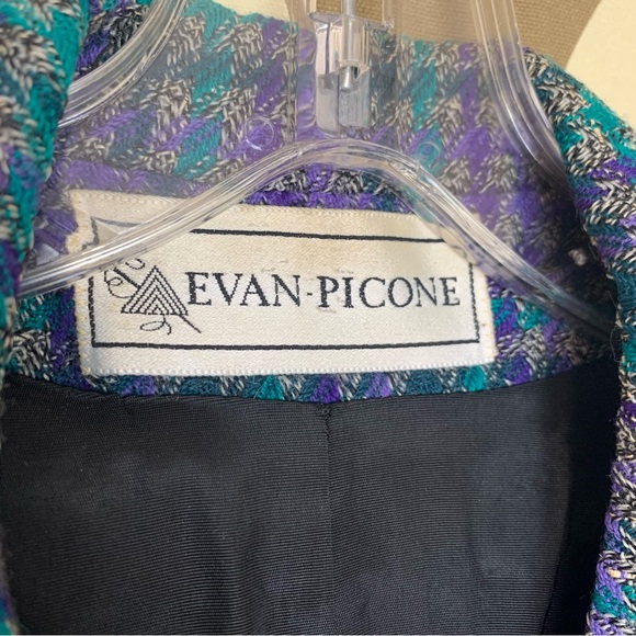 Vintage 80s Evan-Picone Houndstooth Wool Blazer size 14 GUC - Picture 6 of 6